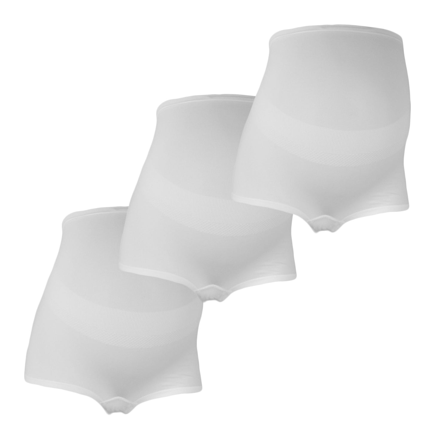 3-Pack Zwangerschaps BOXERSHORTS met shapewear effect Wit