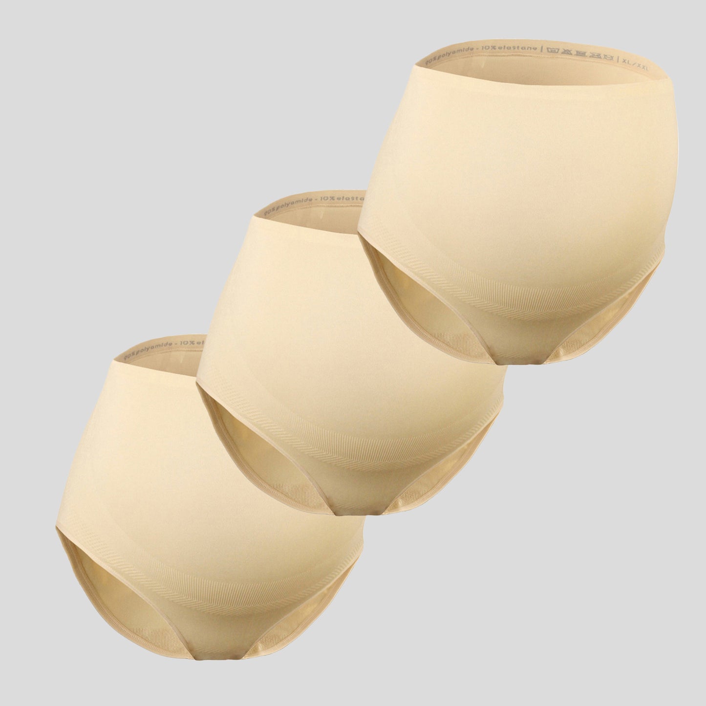 3-Pack Zwangerschaps SLIP met shapewear effect Beige