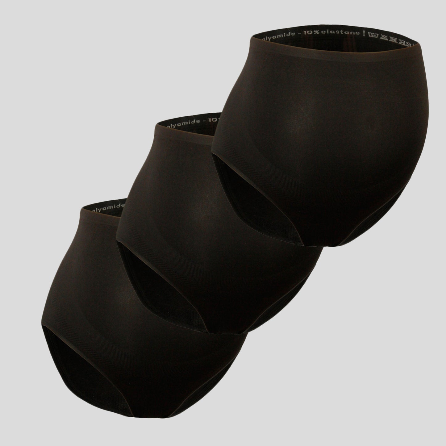 3-Pack Zwangerschaps SLIP met shapewear effect Zwart