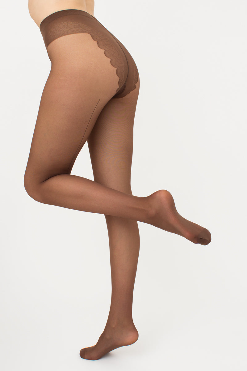 Giulia - Chic 20den Panty met bikini broekje en zwarte naad (multipack), 3 Kleuren