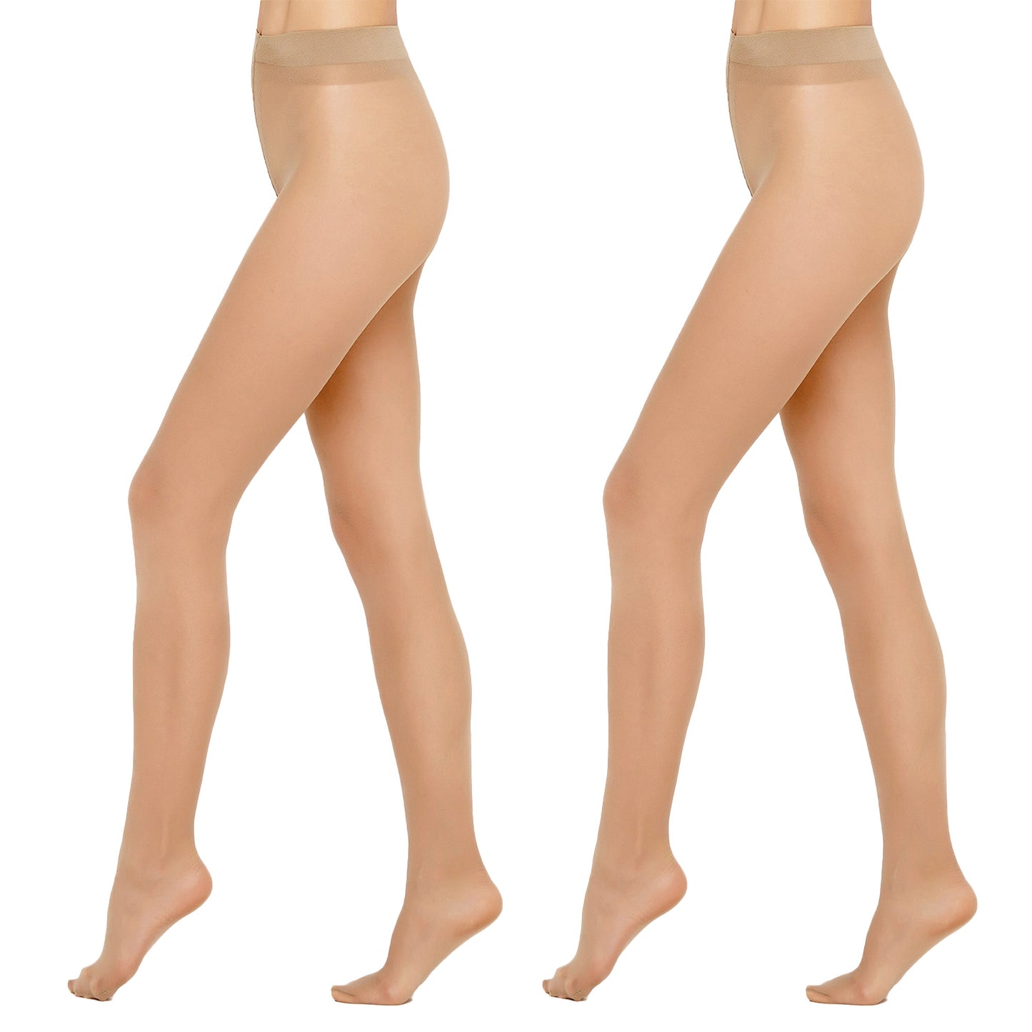 Giulia – Infinity klassische 40den (Multipack) Strumpfhose – Schwarz und Hellbraun