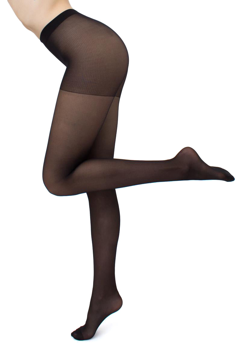 Giulia - Relax 30den (Multipack) Panty met rustgevend massage-effect - Zwart