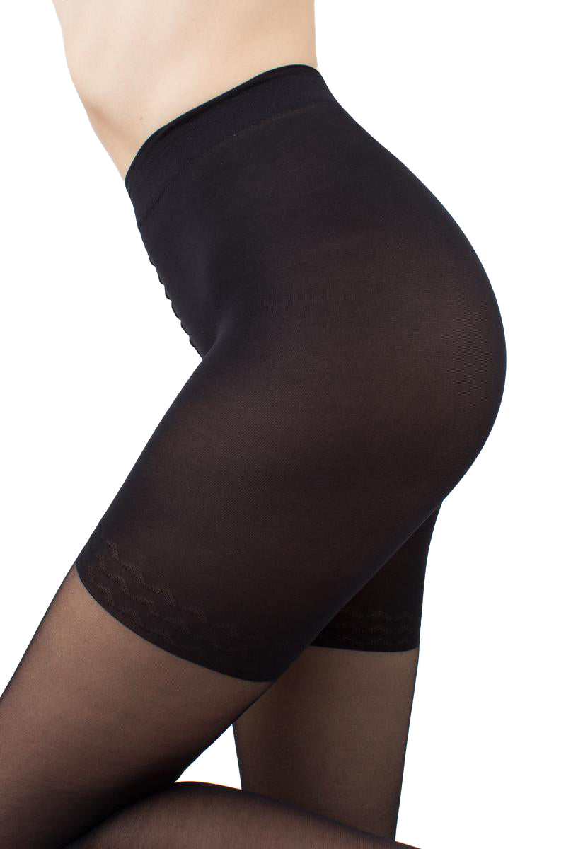 Giulia - Slim 20den Sheer Panty is Figuurcorrigerend - Zwart