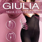 Giulia - Culotte semi-transparente Talia Control 40den avec taille haute et bas galbant - Noir