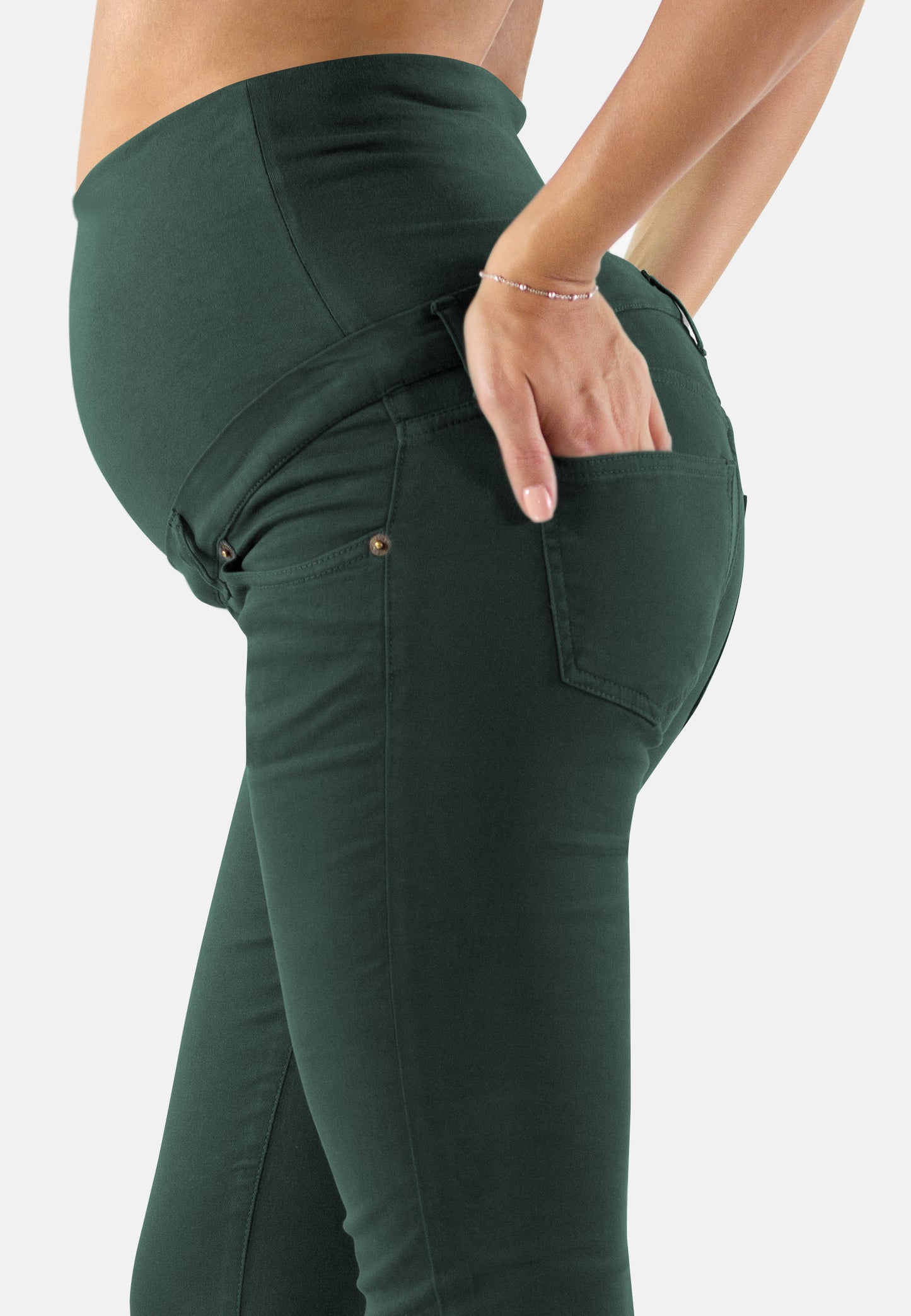 Venezia - Pantalon de grossesse en coton égyptien super élastique - Coupe slim