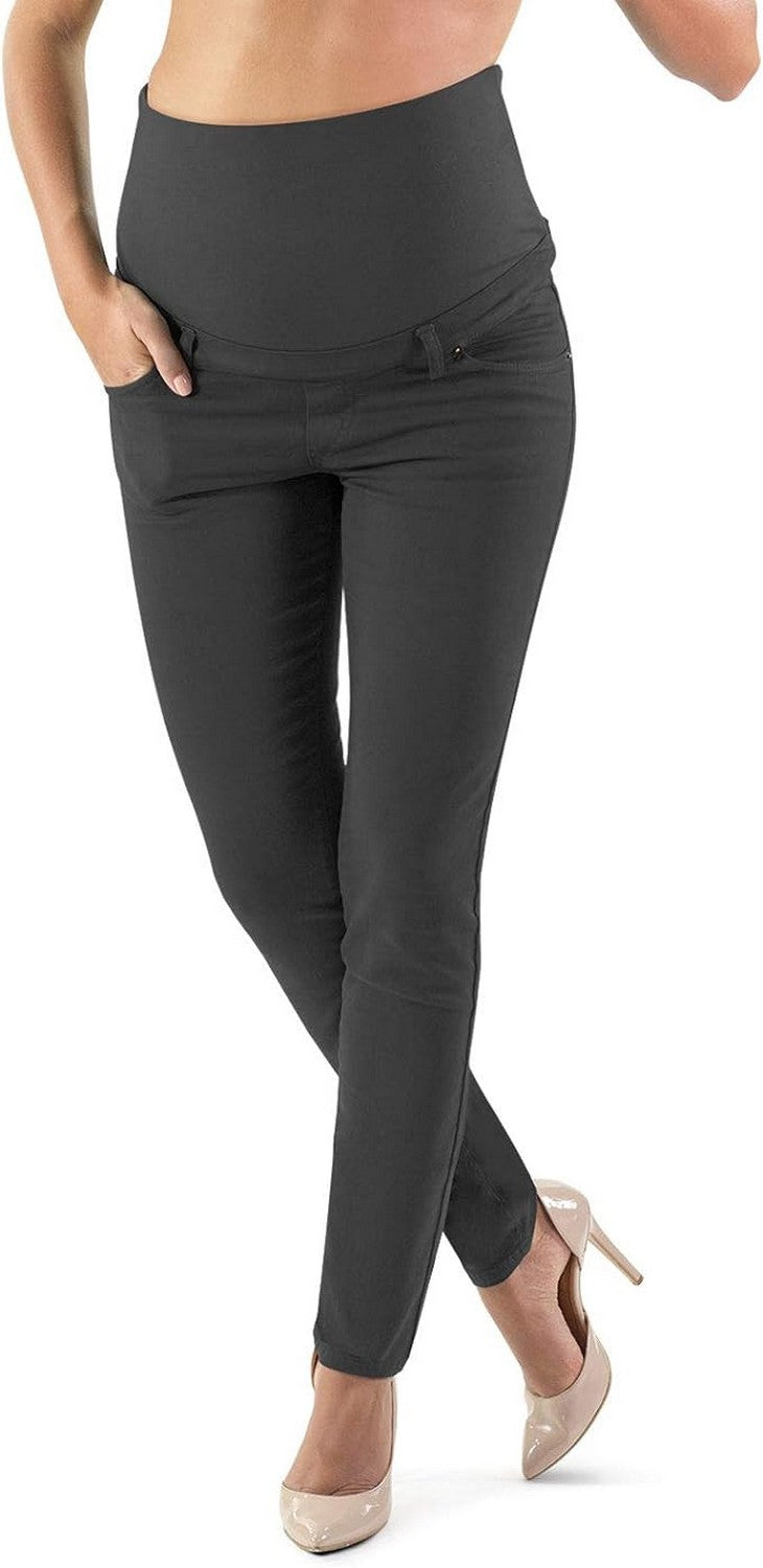 Venezia - Pantalon de grossesse en coton égyptien super élastique - Coupe slim