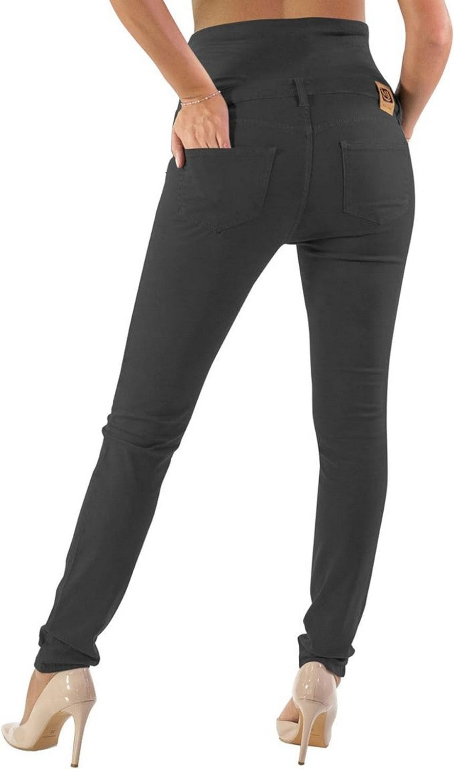 Venezia - Pantalon de grossesse en coton égyptien super élastique - Coupe slim