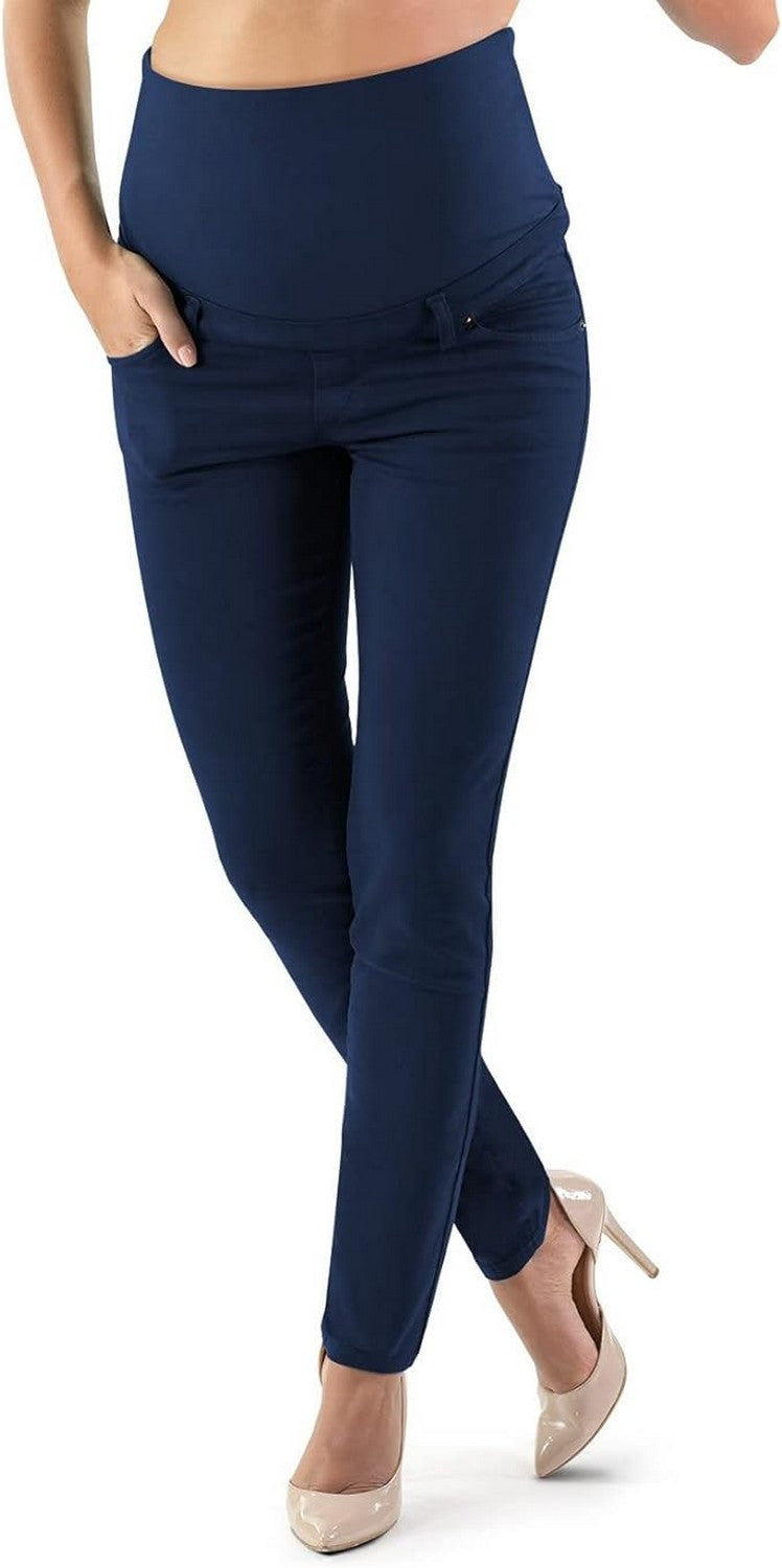 Venezia - Pantalon de grossesse en coton égyptien super élastique - Coupe slim