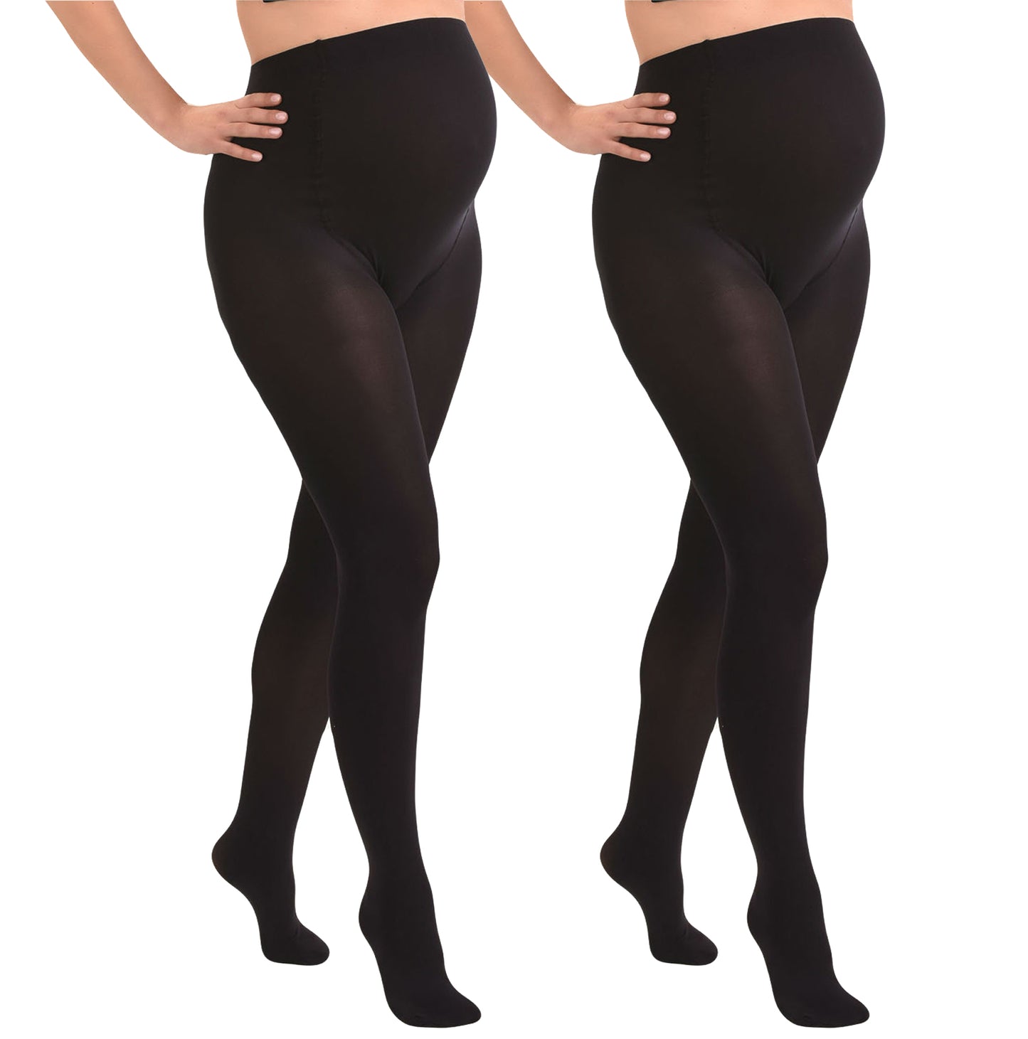 Duo Pack Comfortabele Opaque Zwangerschapspanty 60den