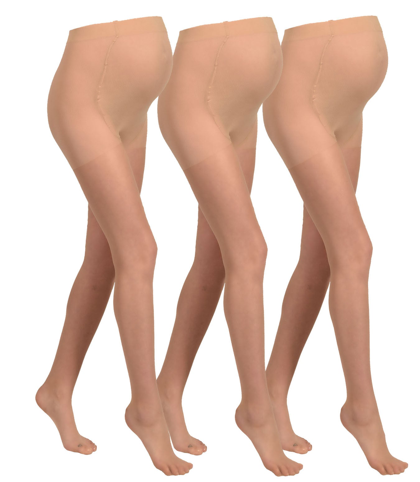3-Pack Sheer Zwangerschapspanty 20den Naturel