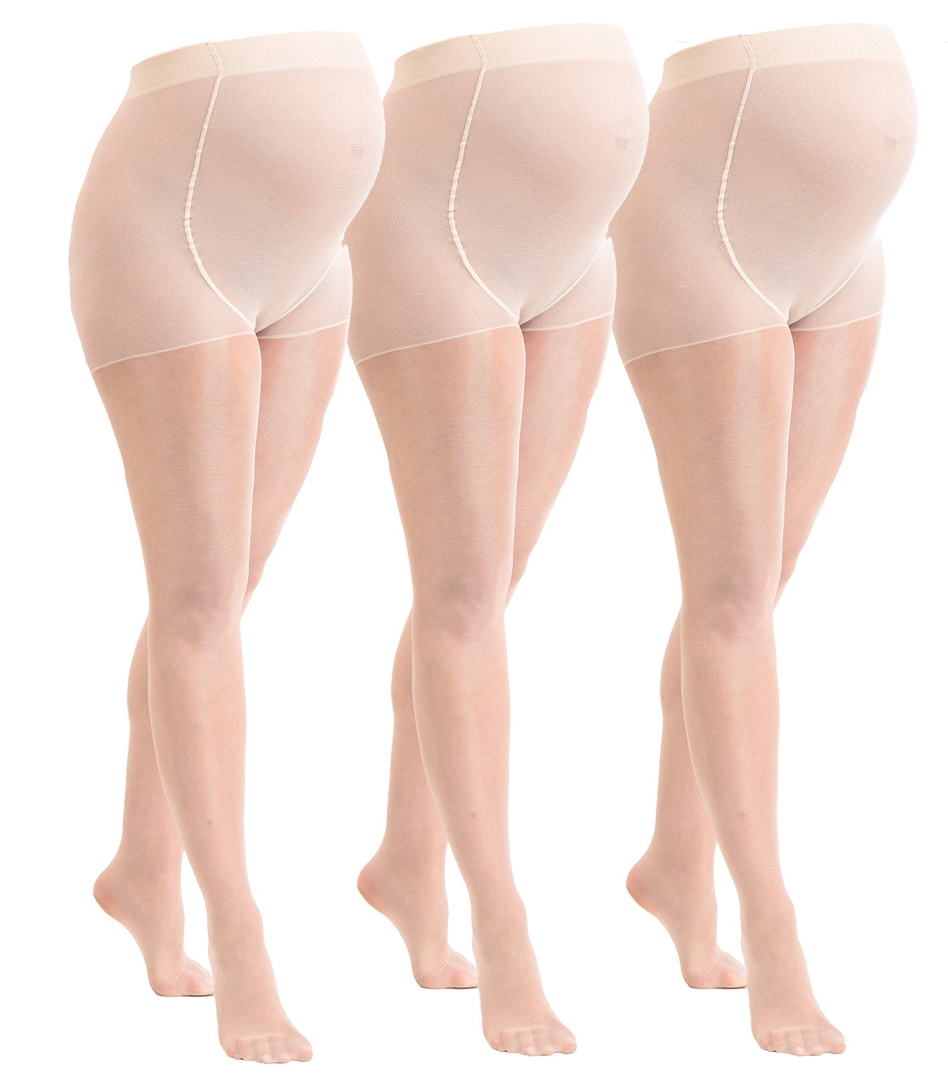 3-Pack Sheer Maternity Tights 20den Pearl