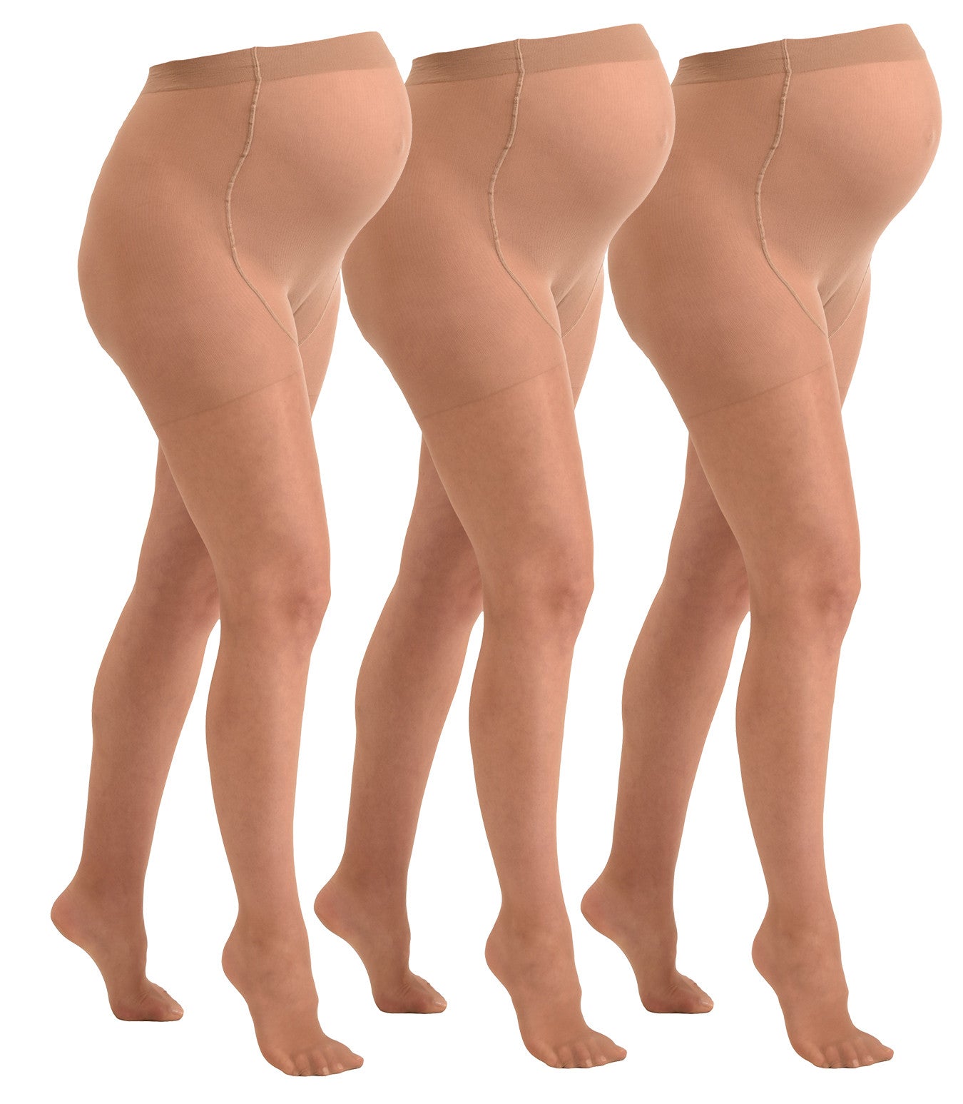 3-Pack Sheer Zwangerschapspanty 20den Huid