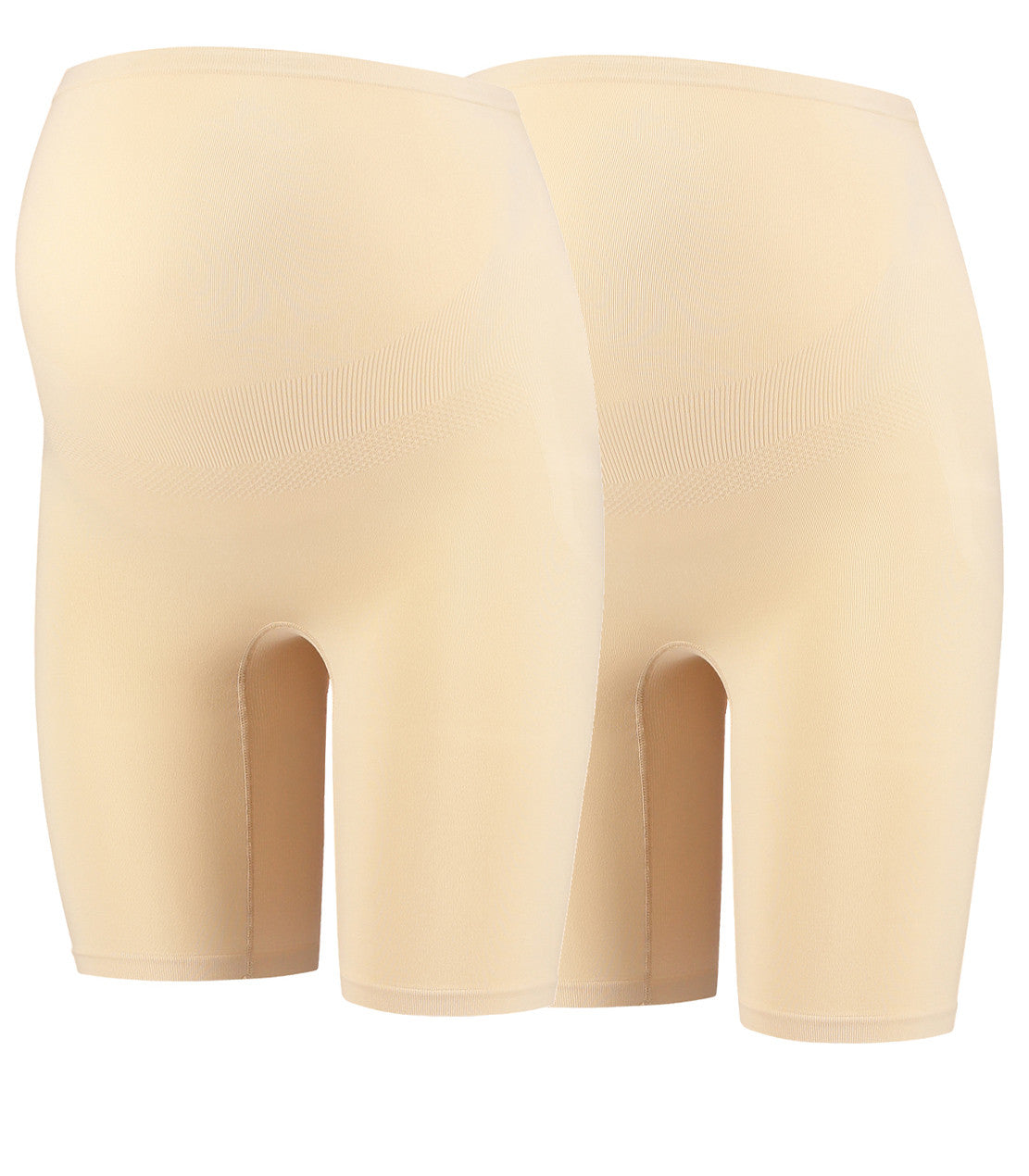 Duo Pack Seamless zwangerschapsshort met shapewear effect Beige