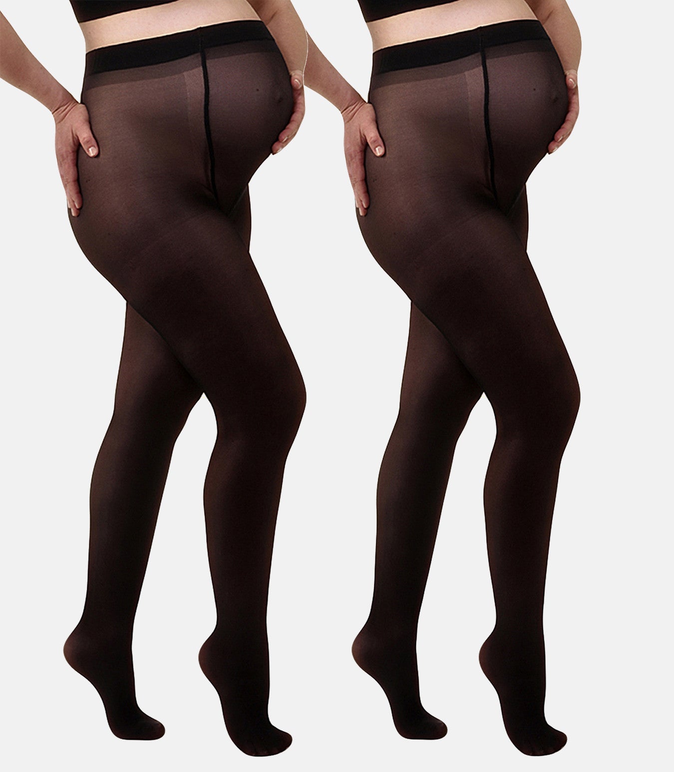 Duo Pack Collants de grossesse transparant magique 40den Noir