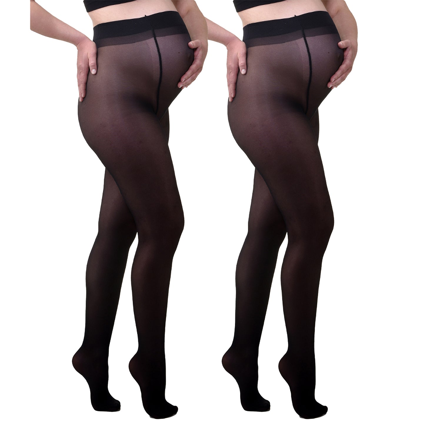 Collant de Grossesse Transparent Confortable 20den Noir