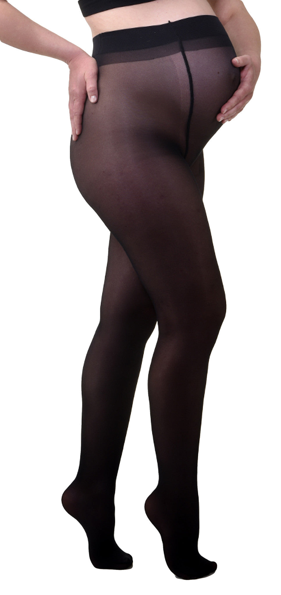 Collant de Grossesse Transparent Confortable 20den Noir