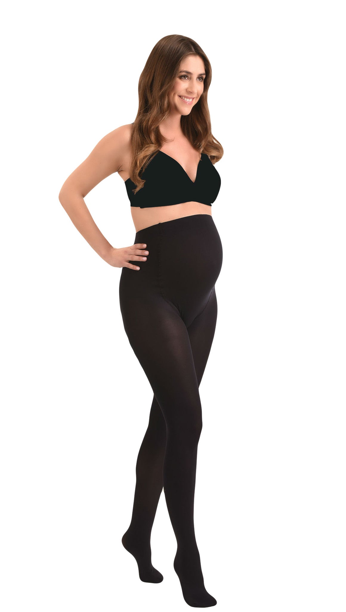 Collant de Grossesse Opaque Confortable 60den Noir