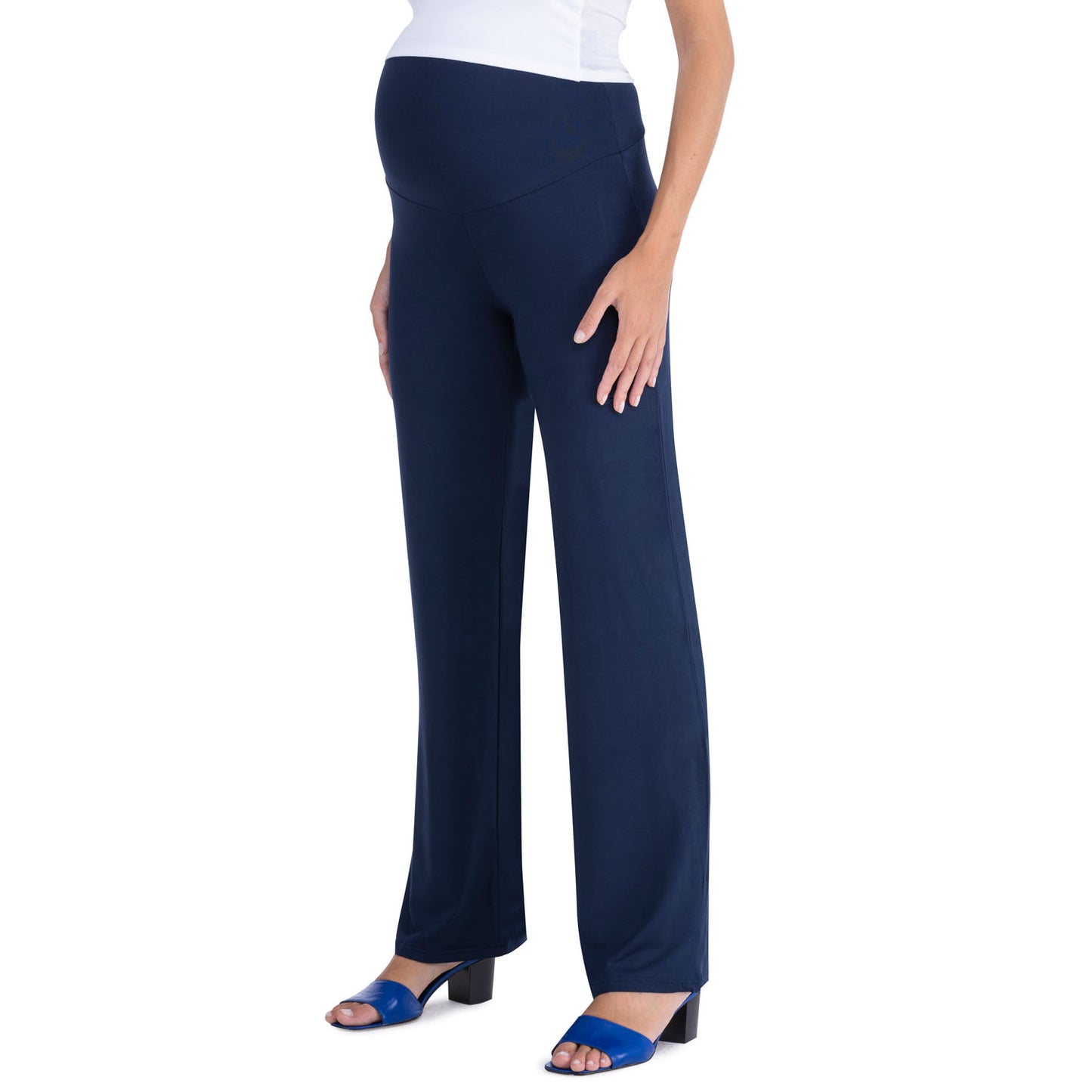 Cinzia - Dressy maternity pants with wide legs