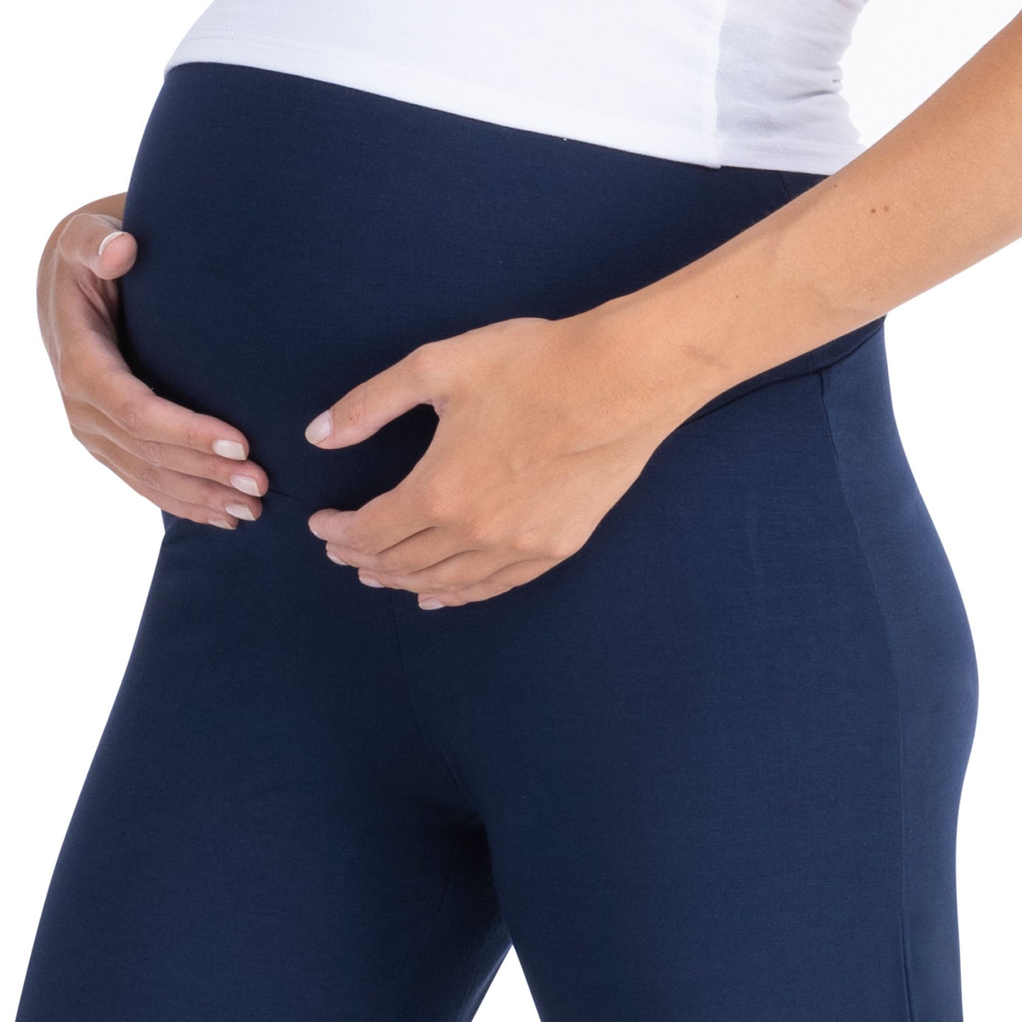 Cinzia - Geklede zwangerschapsbroek met  brede pijp