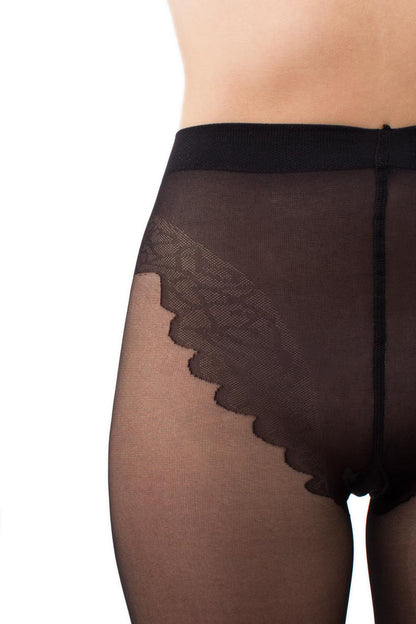Giulia - Collant Chic 20den avec culotte bikini et couture noire (multipack), 3 Couleurs