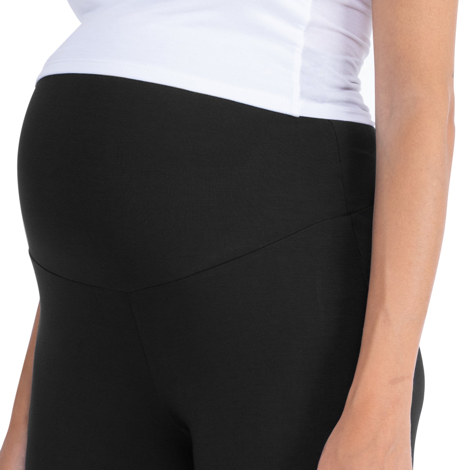 Mija 1046 Elegante zwangerschapsbroek voor dames, met buikband, zwart, L Mija 1046 Elegante zwangerschapsbroek voor dames, met buikband, zwart, L