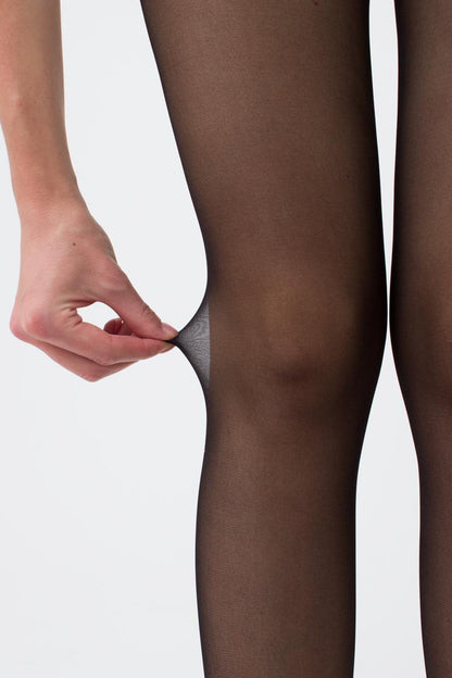 Giulia - Footies 20den (Multipack) Collants avec large ceinture et pied en coton - Noir