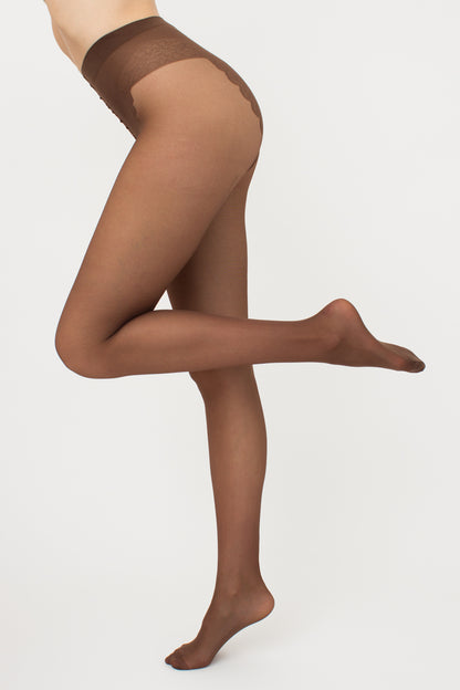 Giulia - Collant Chic 20den avec culotte bikini et couture noire (multipack), 3 Couleurs