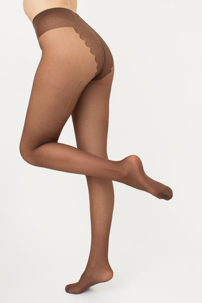 Giulia - Collant Chic 20den avec culotte bikini et couture noire (multipack), 3 Couleurs