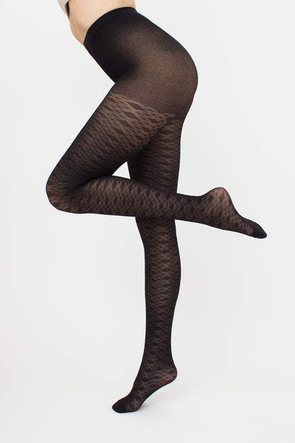 Giulia - Lacery 60den Strumpfhose mit geometrischem Muster