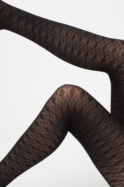 Giulia - Lacery 60den Strumpfhose mit geometrischem Muster