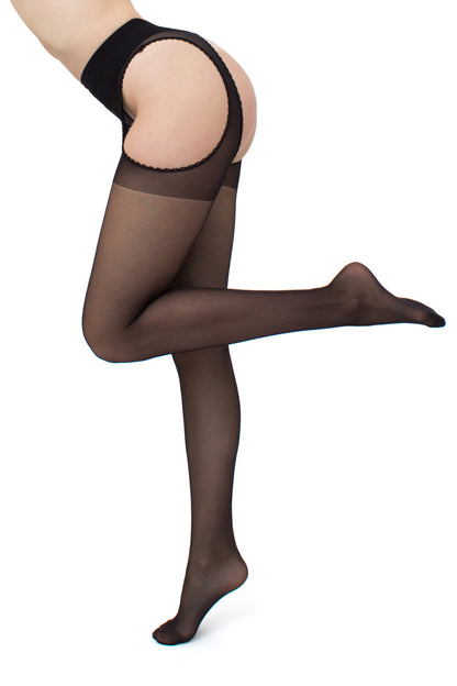 Giulia - Love 20den Sheer Panty avec entrejambe ouvert - 2 couleurs
