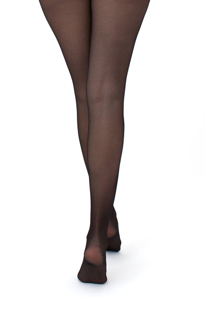 Giulia - Intimo Plus Panty Sheer 20den légèrement brillant avec entrejambe ouvert - 2 couleurs