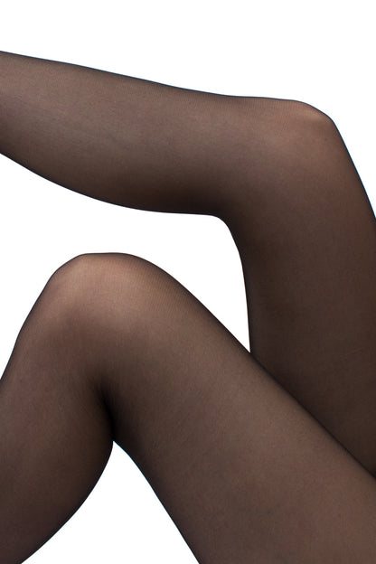 Giulia - Intimo Plus Panty Sheer 20den légèrement brillant avec entrejambe ouvert - 2 couleurs