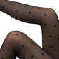 Giulia - Intimo Fashion licht glanzende 20den Panty met hartjes en open kruis - 2 kleur