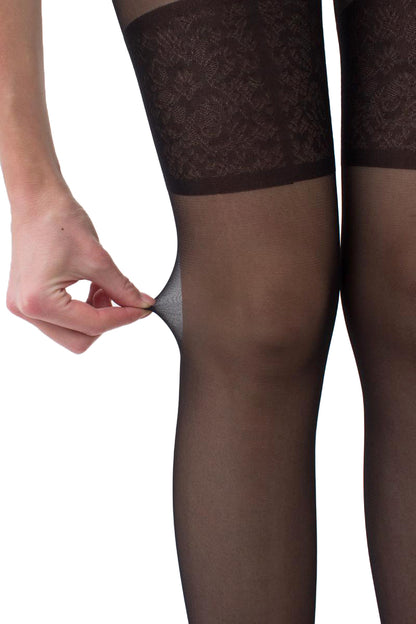 Giulia - Intimo Noir 20den Sheer Panty avec entrejambe ouvert - 2 couleurs