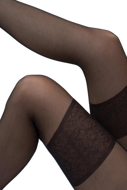 Giulia - Intimo Noir 20den Sheer Panty avec entrejambe ouvert - 2 couleurs