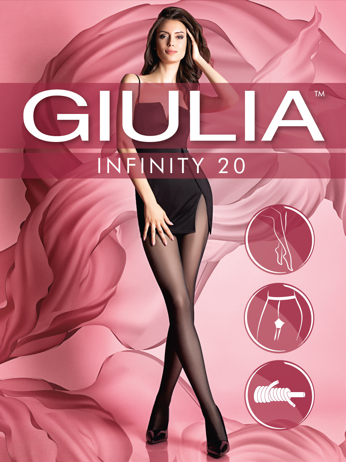 Giulia - Infinity klassieke 20den (Multipack) panty - Zwart en Licht Bruin