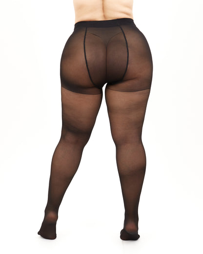 Giulia - Molly 40den (grandes tailles uniquement) Collants spécialement pour les femmes aux jambes courtes (multipack) - 3 couleurs