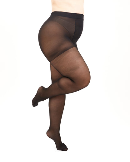 Giulia - Molly 40den (grandes tailles uniquement) Collants spécialement pour les femmes aux jambes courtes (multipack) - 3 couleurs