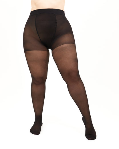 Giulia - Molly 40den (grandes tailles uniquement) Collants spécialement pour les femmes aux jambes courtes (multipack) - 3 couleurs
