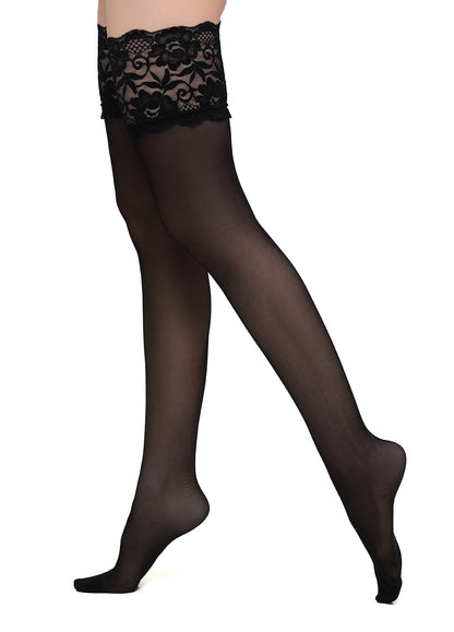 Giulia - Passion Seductive 20den Stay Up - avec taille haute en dentelle florale