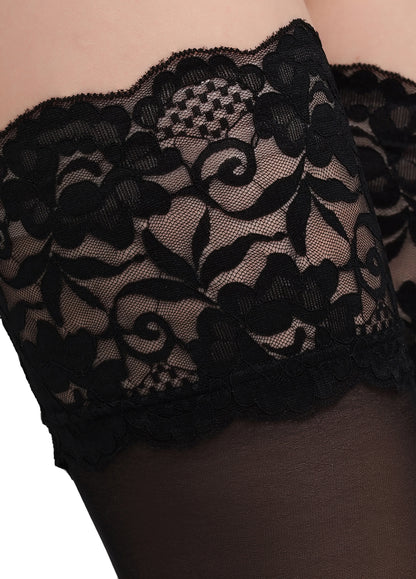 Giulia - Passion Seductive 20den Stay Up - avec taille haute en dentelle florale