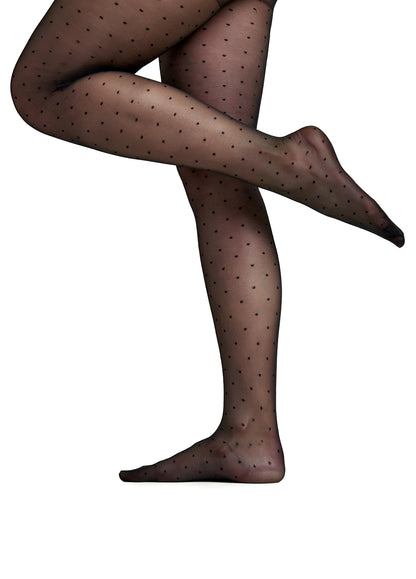 Giulia - Positive Amalia 20den Sheer (grandes tailles seulement) Culotte à pois