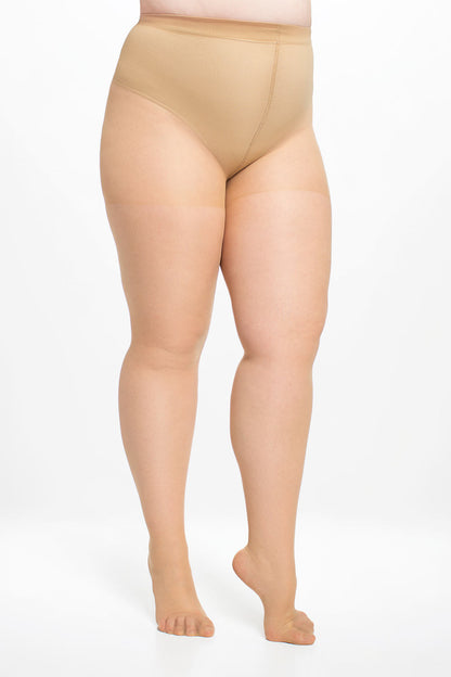 Giulia - Positive Style (plus size) 20den sheer pantyhose with support (multipack)