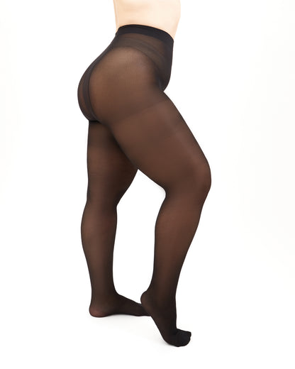 Giulia - Look Positif (grande taille) 40den collant semi-transparent avec soutien (multipack)