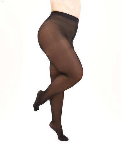 Giulia - Look Positif (grande taille) 40den collant semi-transparent avec soutien (multipack)