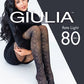 Giulia - Rete Light Tissue 80den Panty met geometrisch patroon