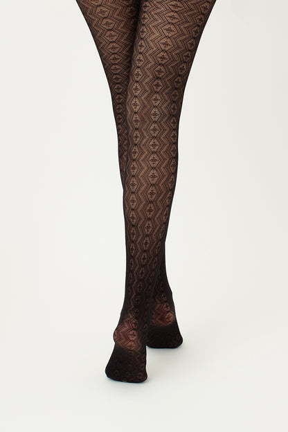 Giulia - Culotte en tissu 20den à motif géométrique