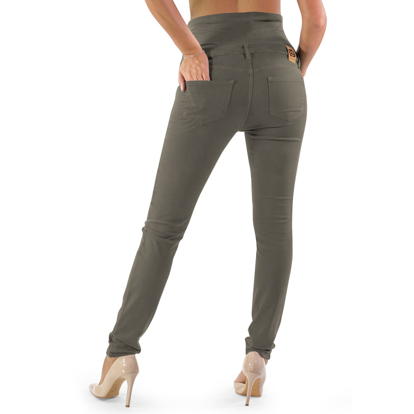 Venezia - Pantalon de grossesse en coton égyptien super élastique - Coupe slim