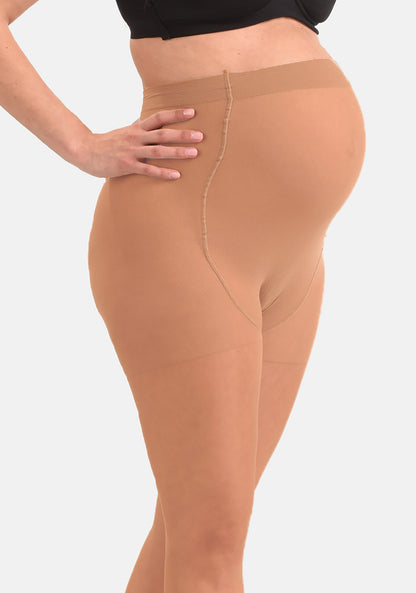 Duo Pack Collants de Grossesse Transparents Confortables 20den Naturel